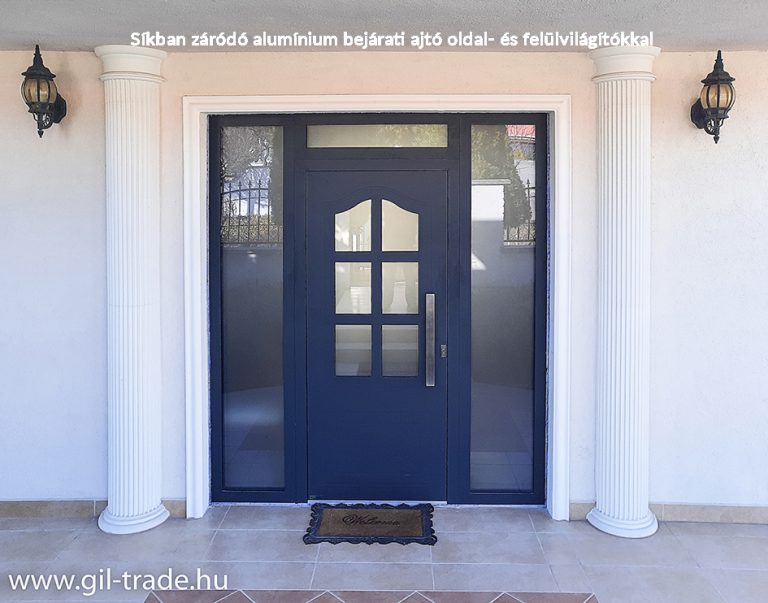 Klasszikus alumínium bejárati ajtók – Gil-Trade referencia